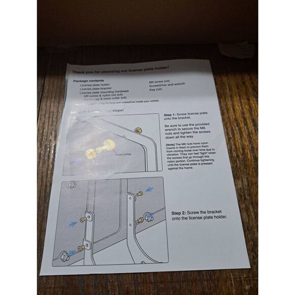 New Tesla Model 3 2017-23 No Drill Anti Theft Front License Plate Holder - Picture 5 of 6